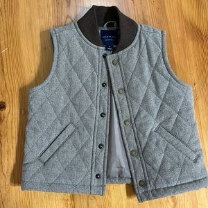 Janie and Jack vest, brown herringbone, size 2T